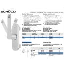 SCHÜCO Treibriegel aufliegend Weiß Ral 9016 FachVR2/243