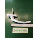 HOPPE Fenstergriff Tokyo weiß Griffteil auf schmaler Ovalrosette 20mm für Schmalrahmen seitlich verköpft DIN Rechts Vierkant 40x7mm Nocken 10mm Lochabstand 43mm FachP3206