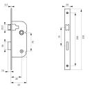 ASSA Abloy Einsteckschloss WC 40/70/7 Flachstulp 20x230...