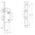 ASSA Abloy Einsteckschloss WC 40/70/7 Flachstulp 20x230 rund VKW2/60