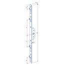FRIBA Kantengetriebe No.50/3/20 300mm, Dorn 17mm, Stulp 20mm, Käntig, galv. verzinkt mit 2 Rollzapfen FachVR2/269