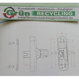 Alu Reperatur griff - RAL9016 Weiß RaumX711