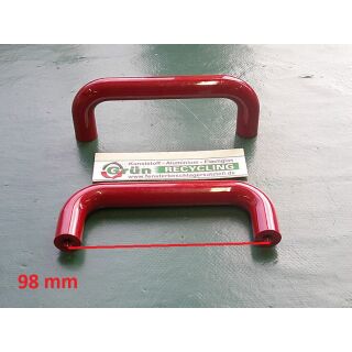 Kunststoff Griff - Ziehgriff Rot - Lochabstand 98mm - Dicke 8mm SchrankP120/4