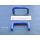 Kunststoff Griff - Ziehgriff Blau - Lochabstand 65mm RaumX735