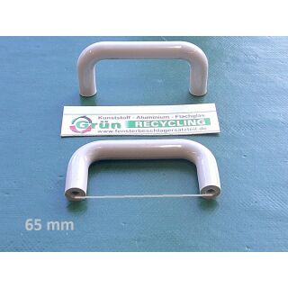 Kunststoff Griff - Ziehgriff Lochabstand 65mm Reinweiß F99 RaumX738