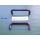 Kunststoff Griff - Ziehgriff Lochabstand 95mm Stahlblau F50 SchrankP120/7 + PaletteH3