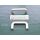 Kunststoff Griff - Ziehgriff Lochabstand 65mm - Reinweiß F99 SchrankP091/3 + PaletteH3