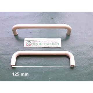 Kunststoff Griff - Ziehgriff Lochabstand 125mm Reinweiß F99 SchrankP091/4 + PaletteH3