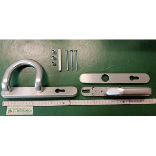 Hermo Schmalrahmen Wechselgarnitur Bügelgriff Vario ALU silber elox F01 PZ 245x35mm 92/8 mm VKW5/022