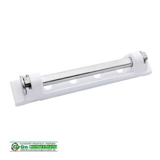 WINKHAUS Scherenlager Axerlager SWS 3-6 89 x 15 mm, 2 Haltezapfen 3 x 6 mm Lagerstift 75mm - Weiß SchrankP095/7