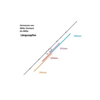 ROTO Mehrfachverriegelung mit 4 Längszapfen 35mm Dorn 92 mm Entfernung 16 mm Stulp silber 10 mm Vierkantnuß 2200F2 x 16 4V 2225 Schlüsselbetätigt KR23