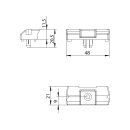 WINKHAUS Auflauf AL.M.F12 RAL7016 SchrankP103/6