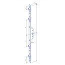 FRIBA Kantengetriebe 1800mm mit 3 Rollzapfen, Stulp 16mm,...