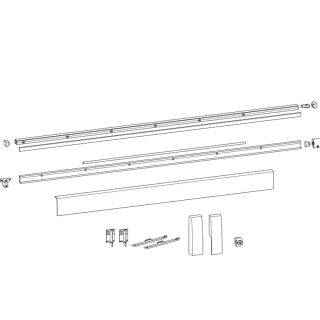 HAUTAU ATRIUM HKS 200Z/160S/SP Schienen-Set, FFB 1651-2000 mm, silber PodestW1