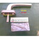 ROTO Griff Fenstergriff Silber Lochabstand 45 mm -...