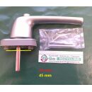 ROTO Griff Fenstergriff Silber mit Druckknopf RaumX926