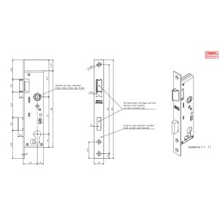BEVER Rohrrahmenschloss 1103 35/92/8 Flachstulp 24x245 Käntig VKW1/21