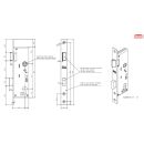 BEVER Rohrrahmenschloss 1103 45/92/10 Flachstulp 24x245 Käntig VKW1/30