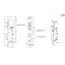 BEVER Rohrrahmenschloss 1103 35/92/10 Flachstulp 24x245 Käntig Falle und Riegel 5mm vorstehend VKW1/24