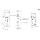BEVER Rohrrahmenschloss 1103 40/92/10 Flachstulp 24x245 Käntig Falle und Riegel 5mm vorstehend VKW1/28