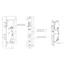 BEVER Rohrrahmenschloss 1103 45/92/8 Flachstulp 24x245 Käntig Falle und Riegel 5mm vorstehend VKW1/31
