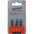 1/4" markierter Bit Pozidriv Nr 2 3er Pack L75 mm