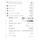 1/4" Steckschlüssel Satz 46tlg proficraft, 72...