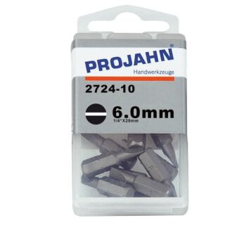 1/4" Bit Schlitz 6,0 x 1,0 mm 10er Pack L25 mm Verkauf