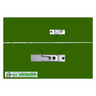 ROTO NT Stulpflügelgetriebe konstant GR 1890/640 | FFH 1801-2000 mm | 2 Stahl-Schießstücke | 1 Bediensperre KR03/14