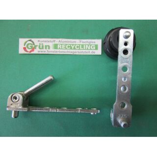 SIEGENIA-AUBI Ecklager, 248,251,238 85x16mm, 2 Haltezapfen 8 + 3 x 6mm, Zapfen 30 x 6mm SchrankP296/8