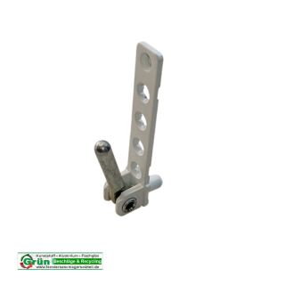 MACO Ecklager 80 x16 mm, 2 Haltezapfen 12 und 2 x 7 mm, Zapfen 30 x 7 mm, weiss SchrankP245/6