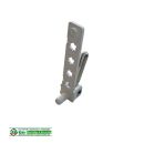 MACO Ecklager 80 x16 mm, 2 Haltezapfen 12 und 2 x 7 mm, Zapfen 30 x 7 mm, weiss SchrankP245/6