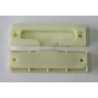Schließblech Kunststoff 85x25x10mm weiß FachP4612