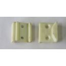 Schließblech Kunststoff 27x30mm weiß FachP4613