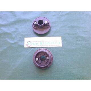 SCHÜCO Rosette braun 8019 für Steckgriff braun SchrankP319/7