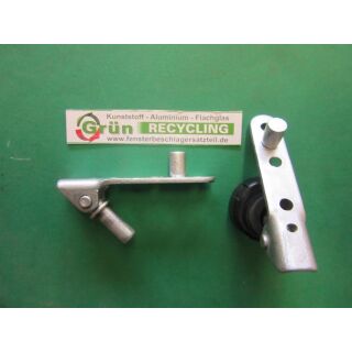Ecklager silber, 73x14mm, Haltezapfen 8x12 mm , Zapfen 8x20mm SchrankP294/1