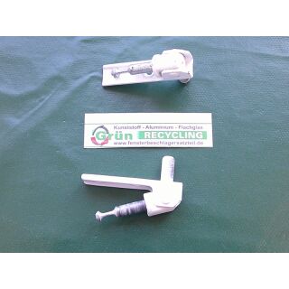 Helmitin Ecklager, 63x14mm, Haltezapfen 8x18mm, Zapfen 8x32mm Weiß SchrankP293/7