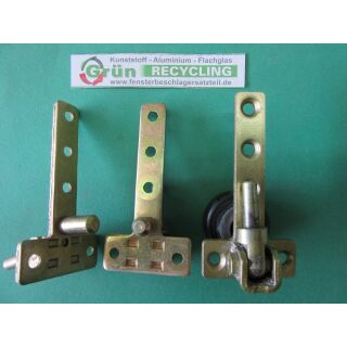 WEIDTMANN Ecklager, 78 x12,5 mm unten breite 39 mm, Haltezapfen 10 x 8 mm, Zapfen 18 x 6 mm, gelb verzinkt, SchrankP288/2
