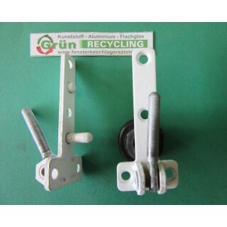 WEIDTMANN Ecklager, 82 x13 mm unten breite 35 mm, 2 Haltezapfen 15 + 3 x 6  mm, Zapfen 36 x 6 mm, weiß, braun,