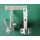 WEIDTMANN Ecklager, 82 x13 mm unten breite 35 mm, 2 Haltezapfen 15 + 3 x 6  mm, Zapfen 36 x 6 mm, weiß, braun,