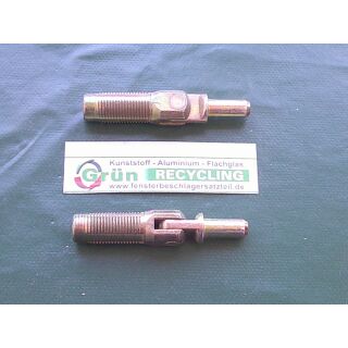 Ecklager, 47 x 13 mm, Haltezapfen zum Einschrauben 31 x 12 mm, Zapfen 19 x 8 mm, SchrankP292/1