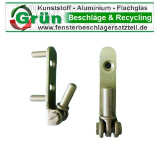 Ecklager 74 x 14 mm, 2 Haltezapfen 20 x 6,5 mm, Zapfen 23 x 8 mm, gelb verzinkt, SchrankP291/4