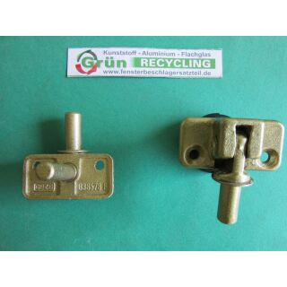 GEZE Ecklager 038578 B, 42 x 21 mm, Haltezapfen 25 x 7 mm, Zapfen 19 x 8 mm,
