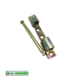 AUBI Axerlager Scherenlager , 2 Haltezapfen 3 x 3 mm, Lagerstift 76 mm, verzinkt, gelb verzinkt FachP3518