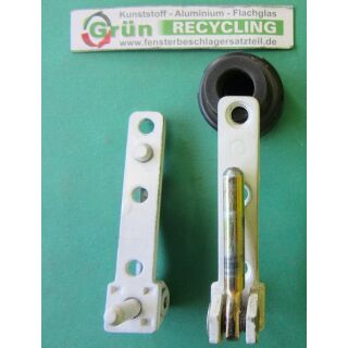 MACO Ecklager , 77 x 18 mm, 2 Haltezapfen 15 und 3 x 6 mm, Zapfen 37 x 6 mm, weiß, FachVR4/092