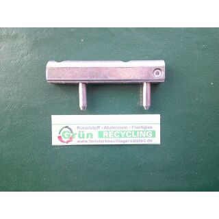 WINKHAUS Eckband FLKA20-6-20, 85 x11 mm, Falz 9 mm, 2 Haltezapfen 20 x 6 mm, Hell verzinkt SchrankP283/5