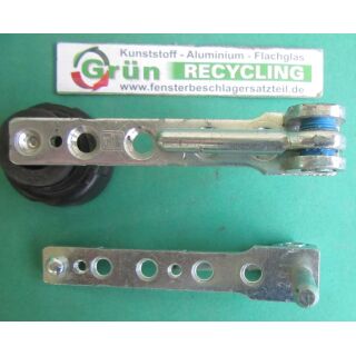 SIEGENIA-AUBI Ecklager 85 x 16 mm, 2 Haltezapfen 24 und 3 x 6 mm, Zapfen 32 x 6 mm SchrankP296/3