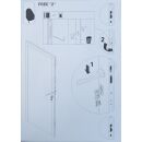 Iseo Hörmann Hauptschlosskasten Automatik selbstverriegelnd li 40mm /92 mm mit Schwenkriegel Vierkant 9mm VKW6/9