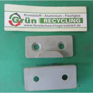ROTO Schließblech Kunststoff 50 x 22 x 3 mm weiß NACHDRUCK
