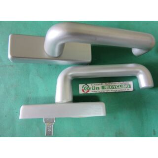 SIEGENIA LM Euroline Handhebel Griff Getriebegriff Fenstergriff runder Griff Lochabstand 98 mm silber Raum4SchrankA3/3
